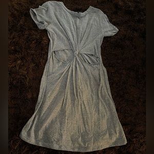 Gray dress with cut outs